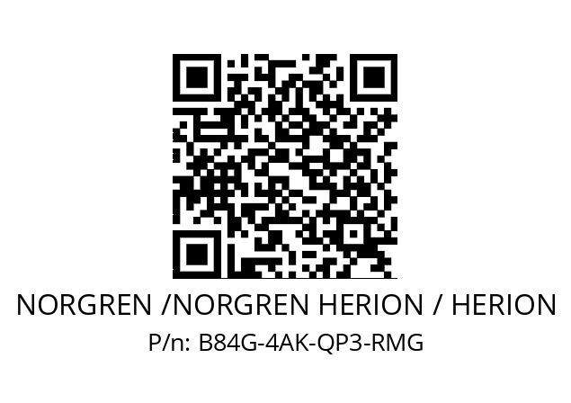 Filter regulator  NORGREN /NORGREN HERION / HERION B84G-4AK-QP3-RMG