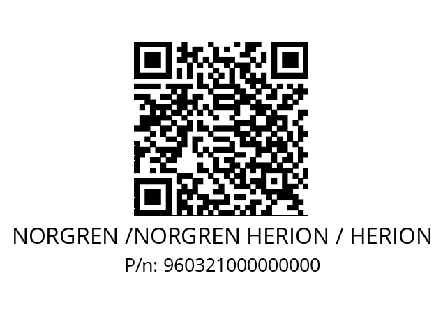   NORGREN /NORGREN HERION / HERION 960321000000000