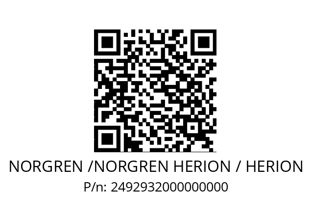   NORGREN /NORGREN HERION / HERION 2492932000000000