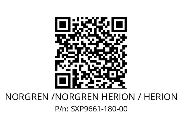   NORGREN /NORGREN HERION / HERION SXP9661-180-00