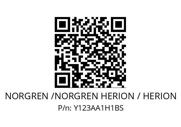   NORGREN /NORGREN HERION / HERION Y123AA1H1BS