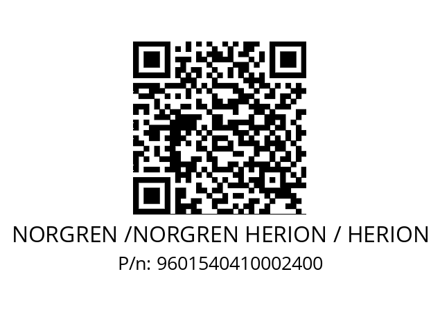   NORGREN /NORGREN HERION / HERION 9601540410002400