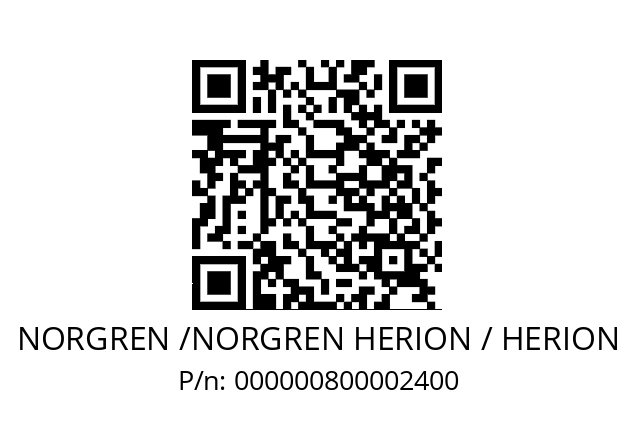   NORGREN /NORGREN HERION / HERION 000000800002400