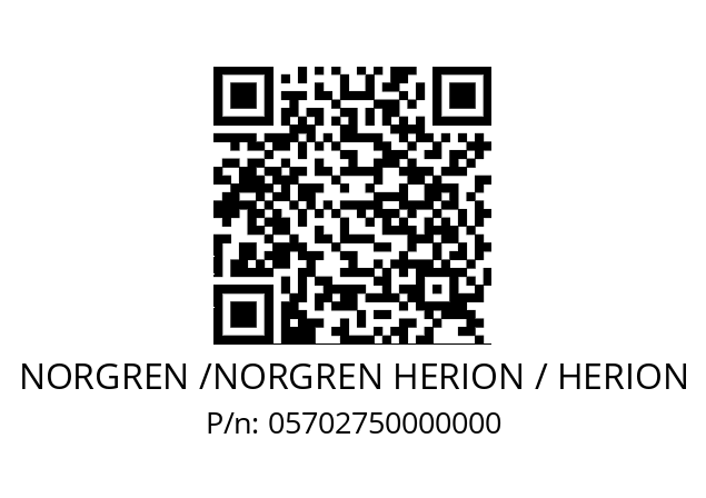   NORGREN /NORGREN HERION / HERION 05702750000000