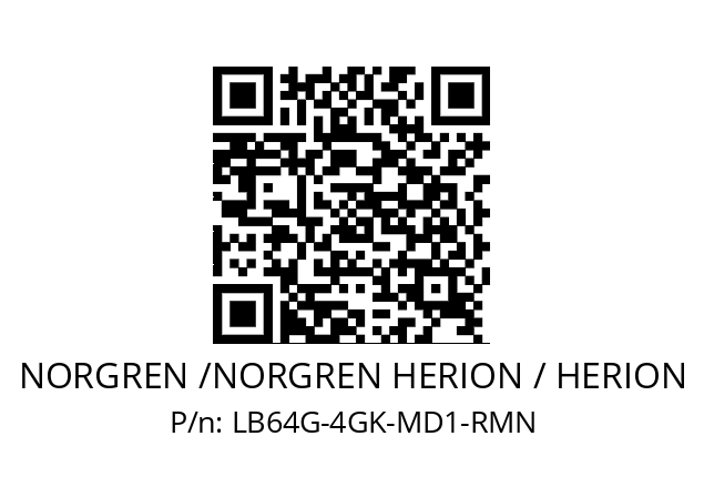   NORGREN /NORGREN HERION / HERION LB64G-4GK-MD1-RMN