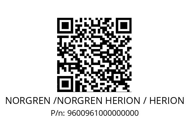   NORGREN /NORGREN HERION / HERION 9600961000000000