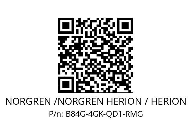 Filter regulator  NORGREN /NORGREN HERION / HERION B84G-4GK-QD1-RMG