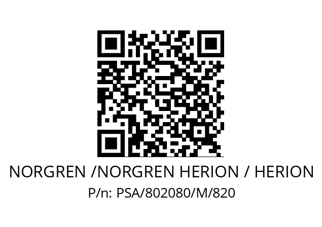   NORGREN /NORGREN HERION / HERION PSA/802080/M/820