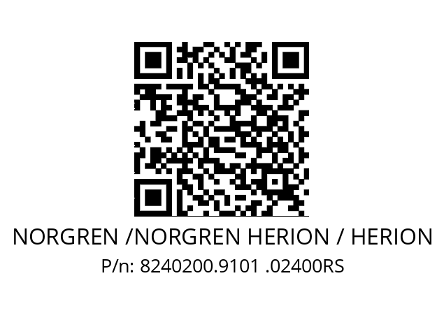   NORGREN /NORGREN HERION / HERION 8240200.9101 .02400RS