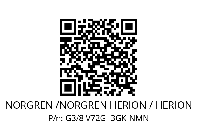   NORGREN /NORGREN HERION / HERION G3/8 V72G- 3GK-NMN