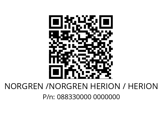   NORGREN /NORGREN HERION / HERION 088330000 0000000