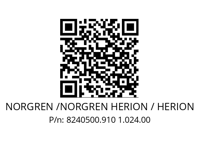   NORGREN /NORGREN HERION / HERION 8240500.910 1.024.00