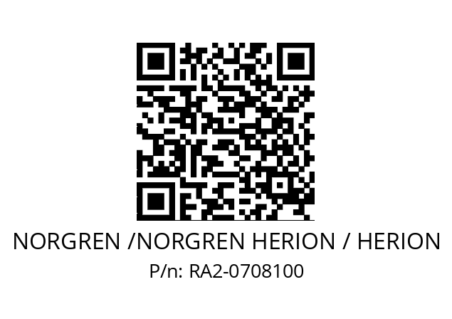   NORGREN /NORGREN HERION / HERION RA2-0708100