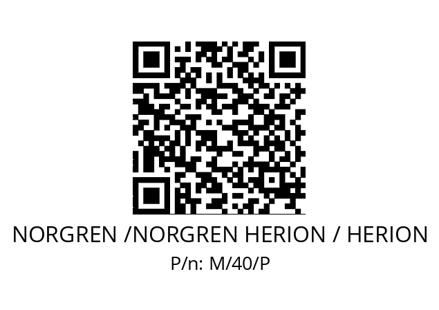   NORGREN /NORGREN HERION / HERION M/40/P