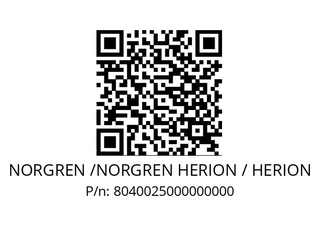   NORGREN /NORGREN HERION / HERION 8040025000000000