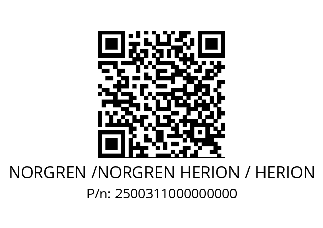   NORGREN /NORGREN HERION / HERION 2500311000000000