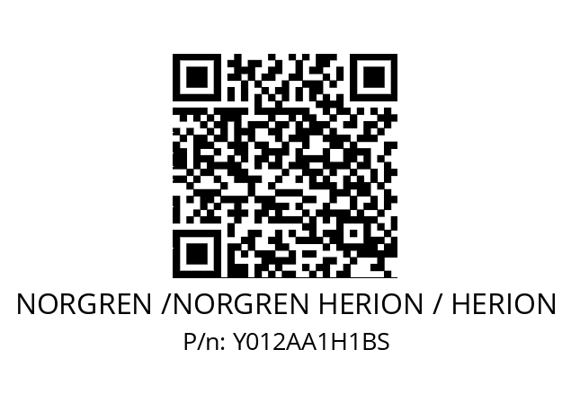   NORGREN /NORGREN HERION / HERION Y012AA1H1BS