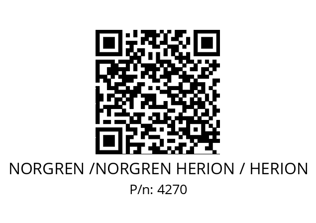   NORGREN /NORGREN HERION / HERION 4270