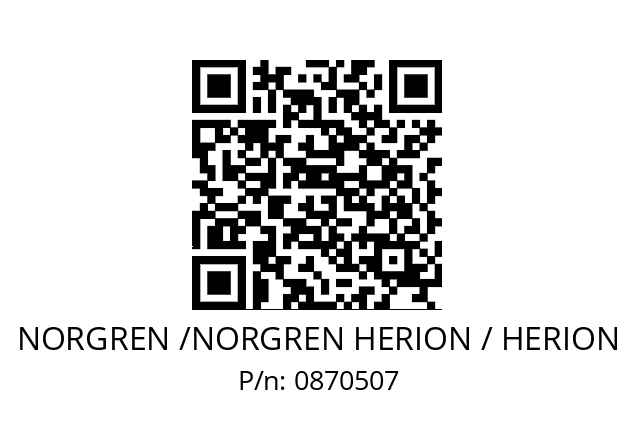   NORGREN /NORGREN HERION / HERION 0870507