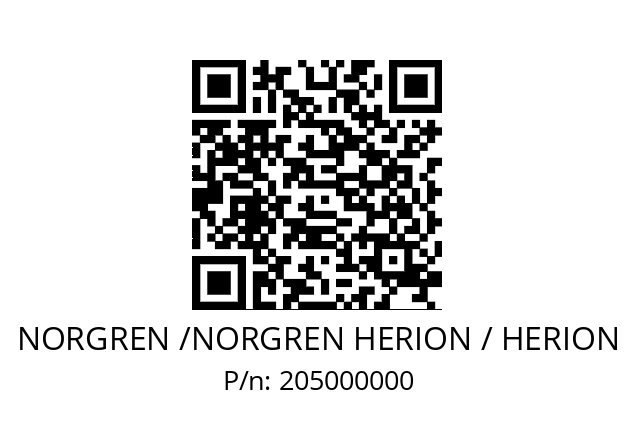   NORGREN /NORGREN HERION / HERION 205000000