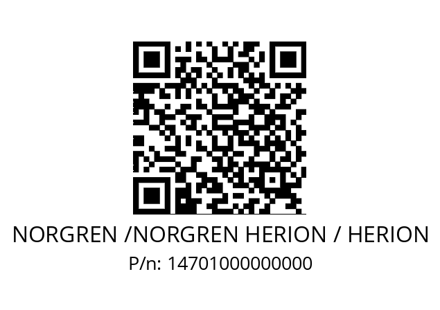   NORGREN /NORGREN HERION / HERION 14701000000000