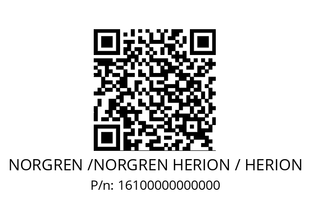   NORGREN /NORGREN HERION / HERION 16100000000000