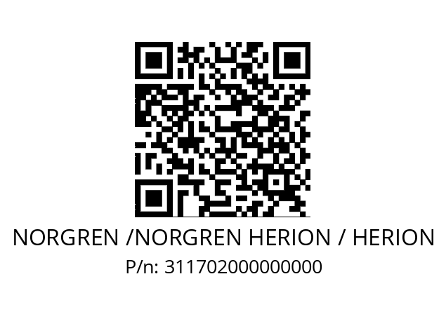   NORGREN /NORGREN HERION / HERION 311702000000000