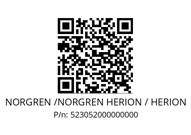   NORGREN /NORGREN HERION / HERION 523052000000000