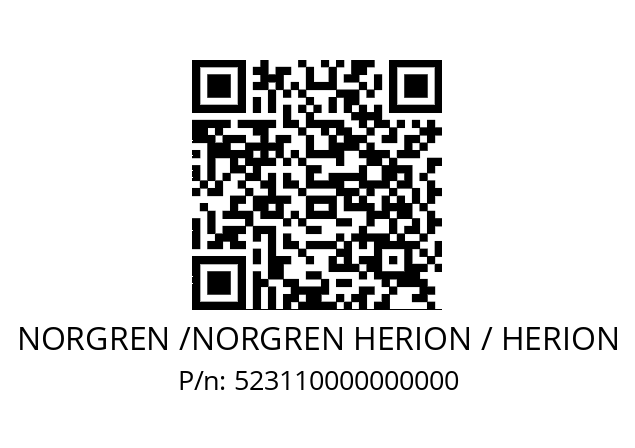   NORGREN /NORGREN HERION / HERION 523110000000000