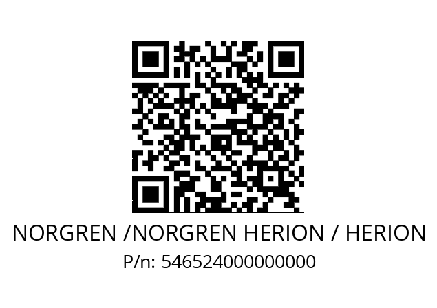   NORGREN /NORGREN HERION / HERION 546524000000000