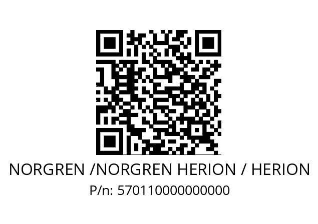   NORGREN /NORGREN HERION / HERION 570110000000000