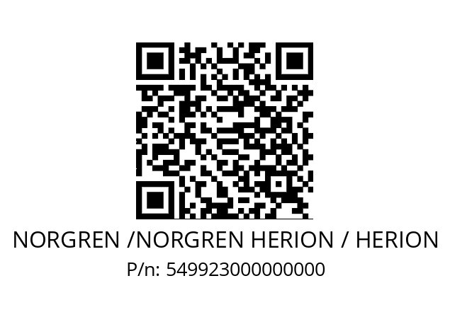   NORGREN /NORGREN HERION / HERION 549923000000000