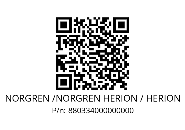   NORGREN /NORGREN HERION / HERION 880334000000000