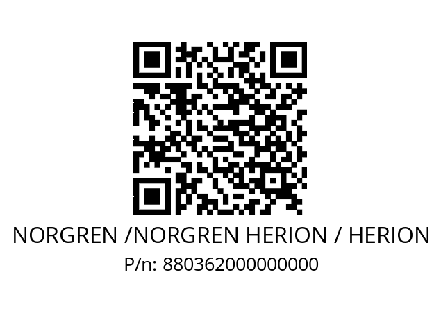   NORGREN /NORGREN HERION / HERION 880362000000000