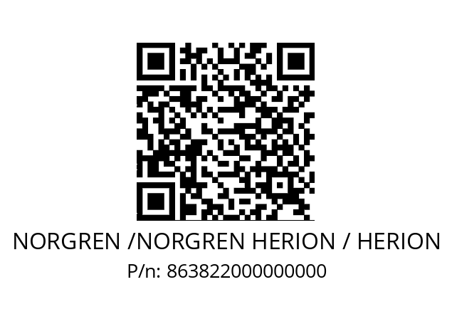   NORGREN /NORGREN HERION / HERION 863822000000000