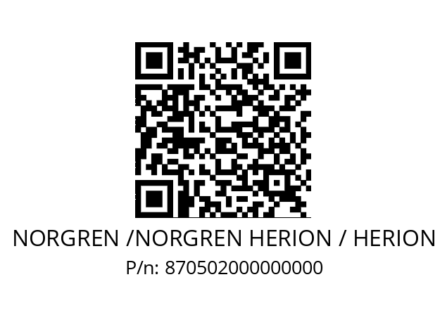   NORGREN /NORGREN HERION / HERION 870502000000000