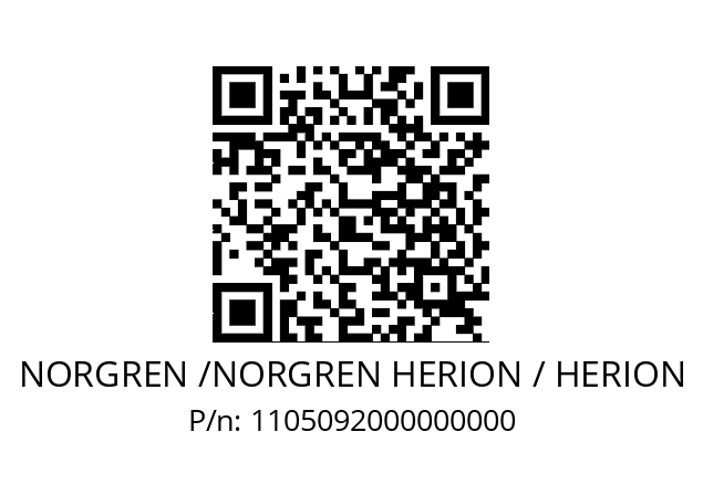   NORGREN /NORGREN HERION / HERION 1105092000000000