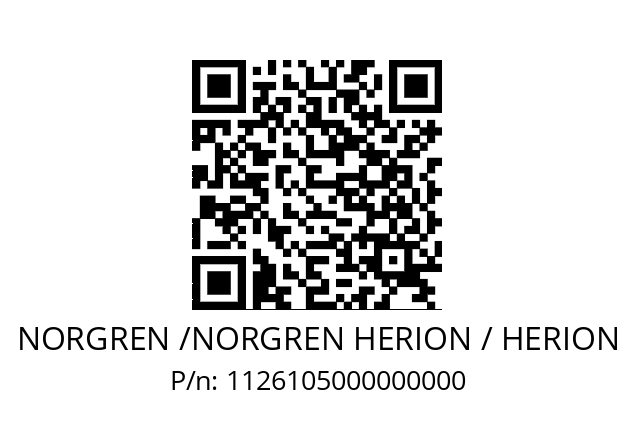   NORGREN /NORGREN HERION / HERION 1126105000000000