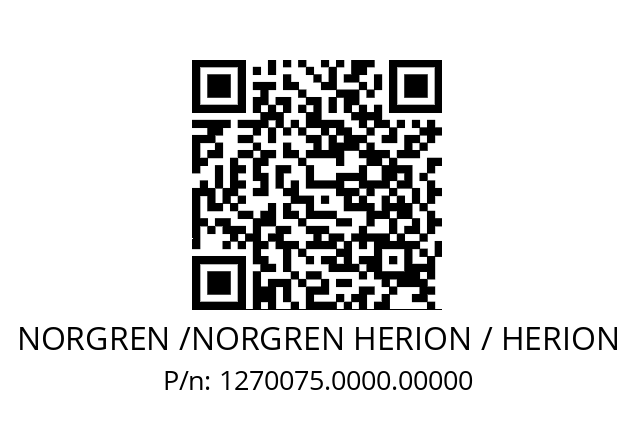   NORGREN /NORGREN HERION / HERION 1270075.0000.00000