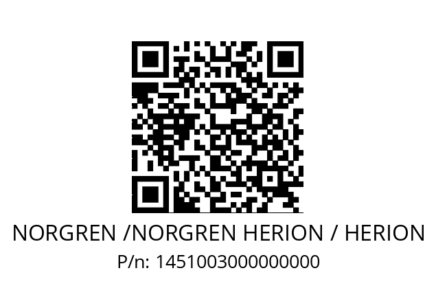   NORGREN /NORGREN HERION / HERION 1451003000000000