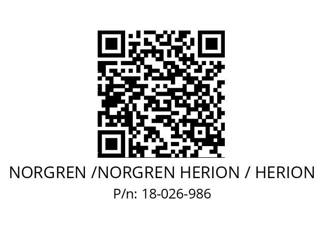   NORGREN /NORGREN HERION / HERION 18-026-986