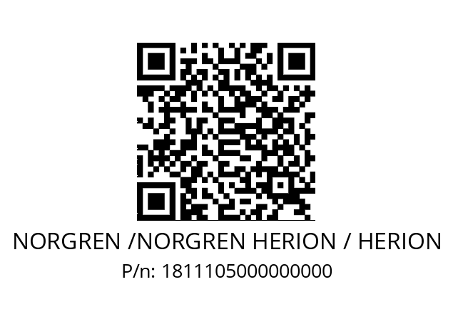   NORGREN /NORGREN HERION / HERION 1811105000000000