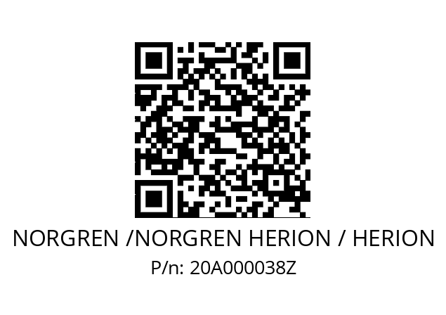   NORGREN /NORGREN HERION / HERION 20A000038Z