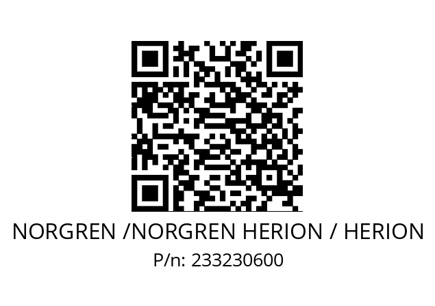   NORGREN /NORGREN HERION / HERION 233230600