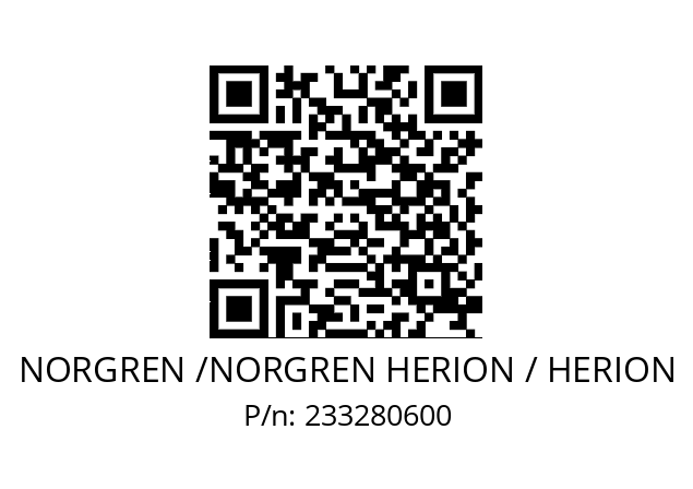   NORGREN /NORGREN HERION / HERION 233280600