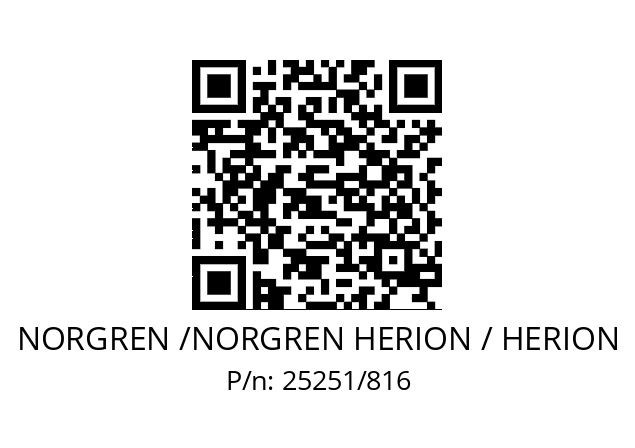   NORGREN /NORGREN HERION / HERION 25251/816