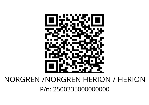   NORGREN /NORGREN HERION / HERION 2500335000000000