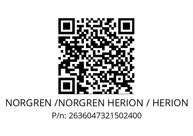   NORGREN /NORGREN HERION / HERION 2636047321502400