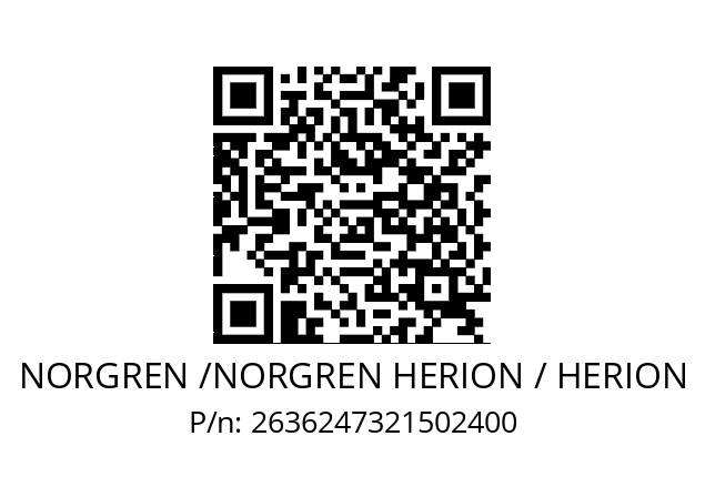   NORGREN /NORGREN HERION / HERION 2636247321502400