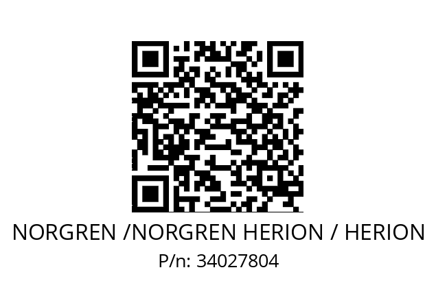   NORGREN /NORGREN HERION / HERION 34027804